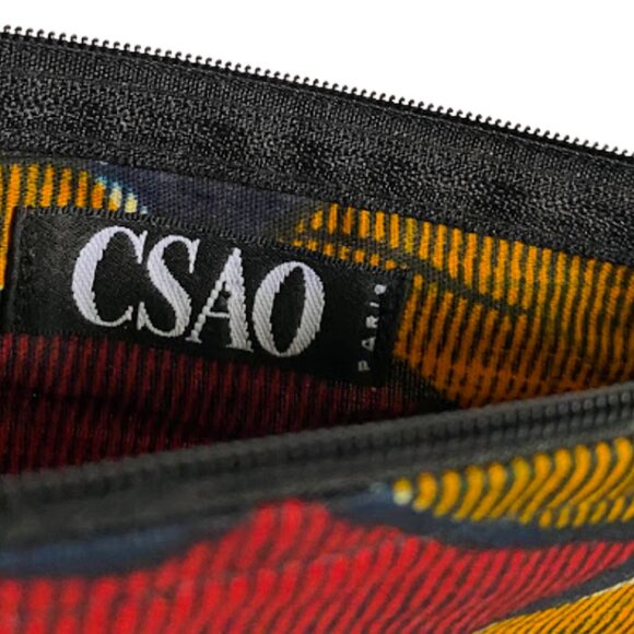 CSAO Paris Artisan Handmade Pencil Makeup Pattern Pouch Pocket Senegal Africa - Picture 6 of 8